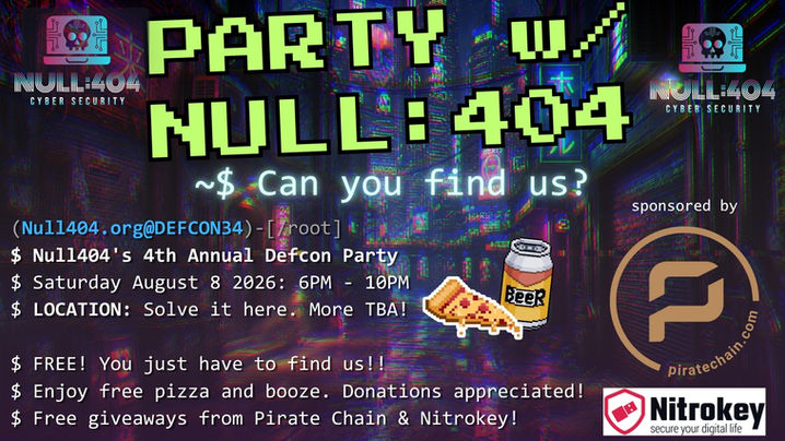 Null404 Defcon party